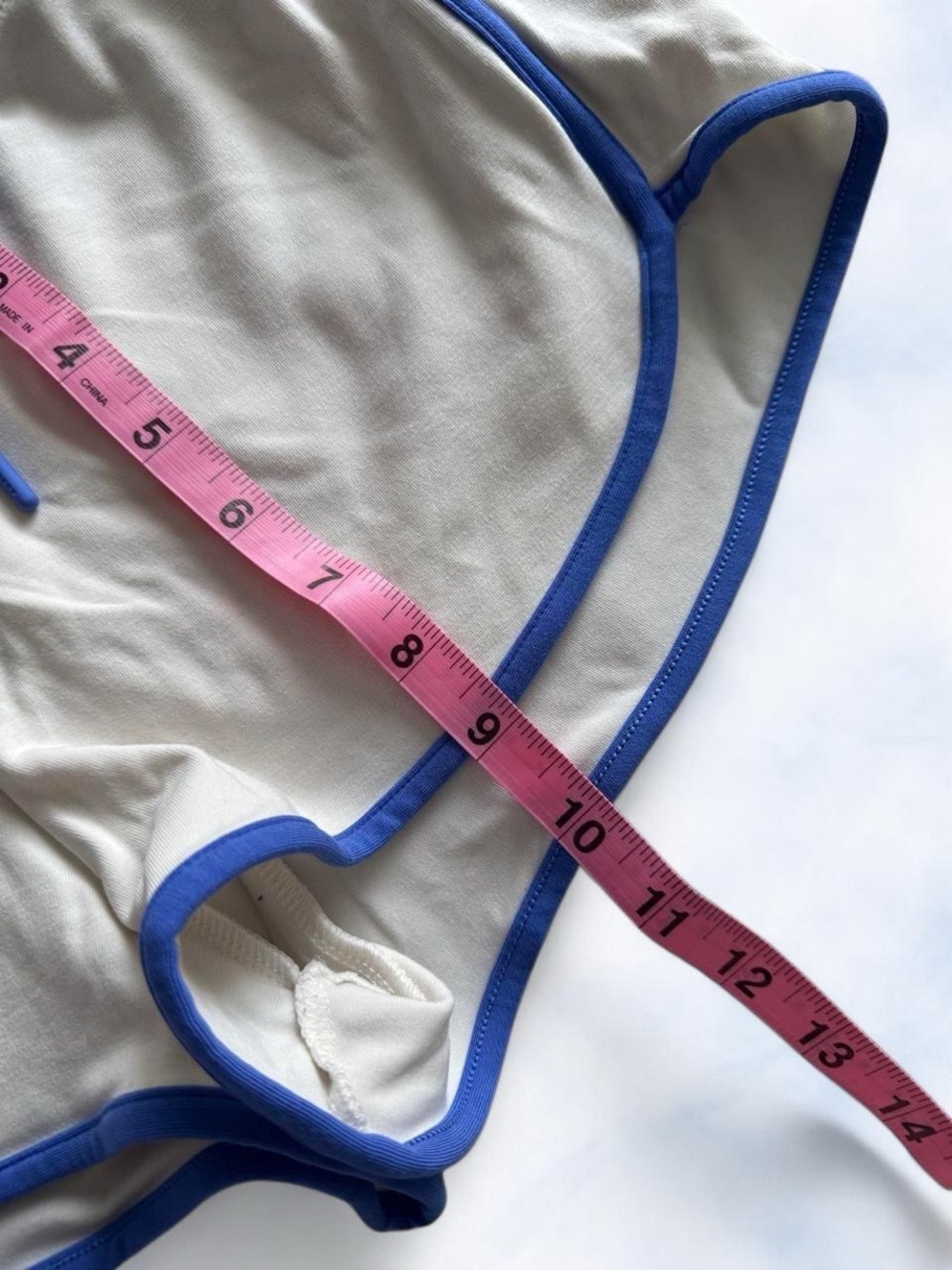 victoria's secret PINK white and blue micro shorts - Picture 4 of 5